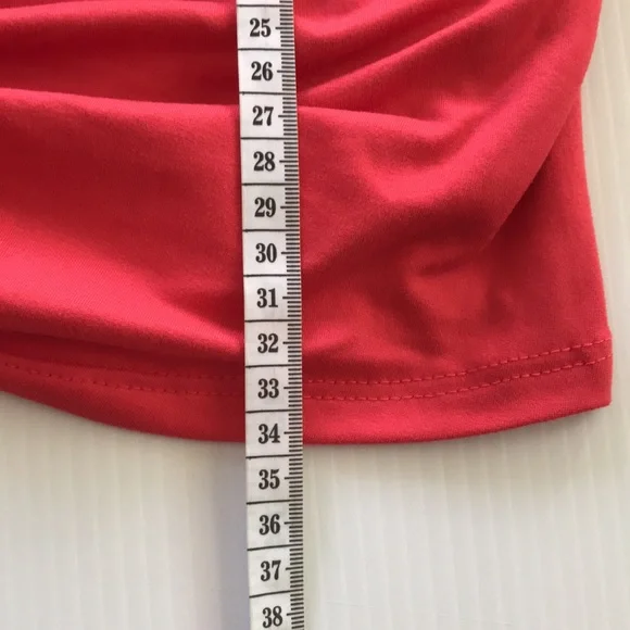 GAZE womens L spaghetti strap ruched red top NEW stretchy fabric - Picture 11 of 15